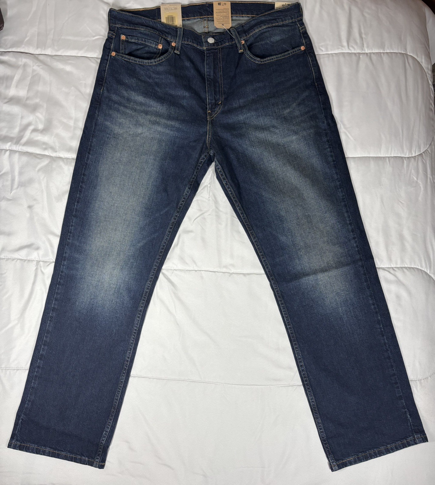 NWT Levi’s 559 Relaxed Straight Fit Stretch Rugged Blue Denim Jeans Mens 36×32