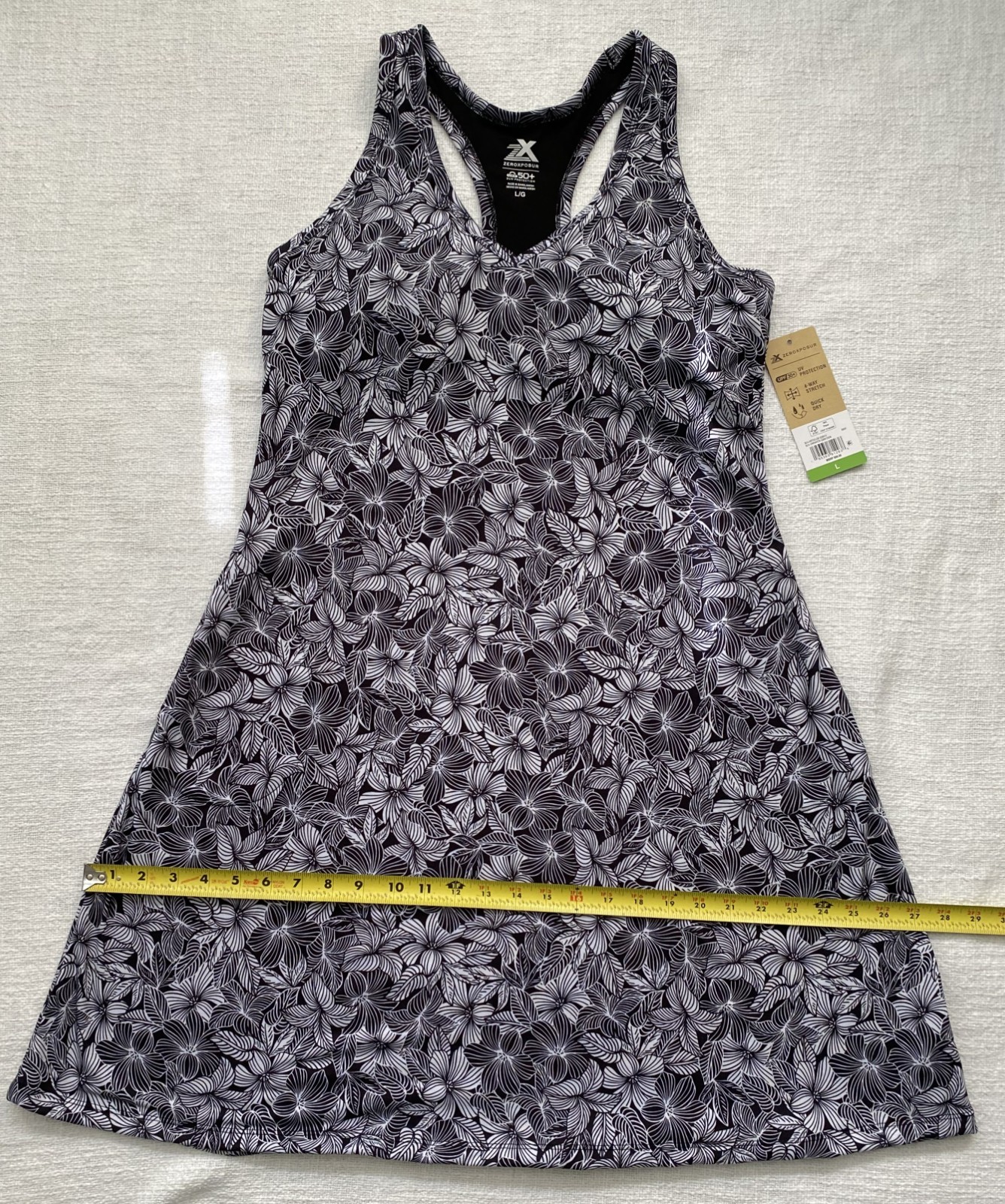 ZEROXPOSUR WOMENS MULTI-COLOR FLORAL ACTIVE DRESS – SIZE LARGE – NWT