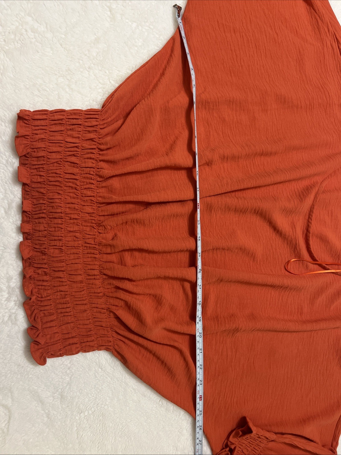 Carmen Marc Valvo Blouse Crop Women S Batwing Sleeve Pullover Coral Orange YY-5