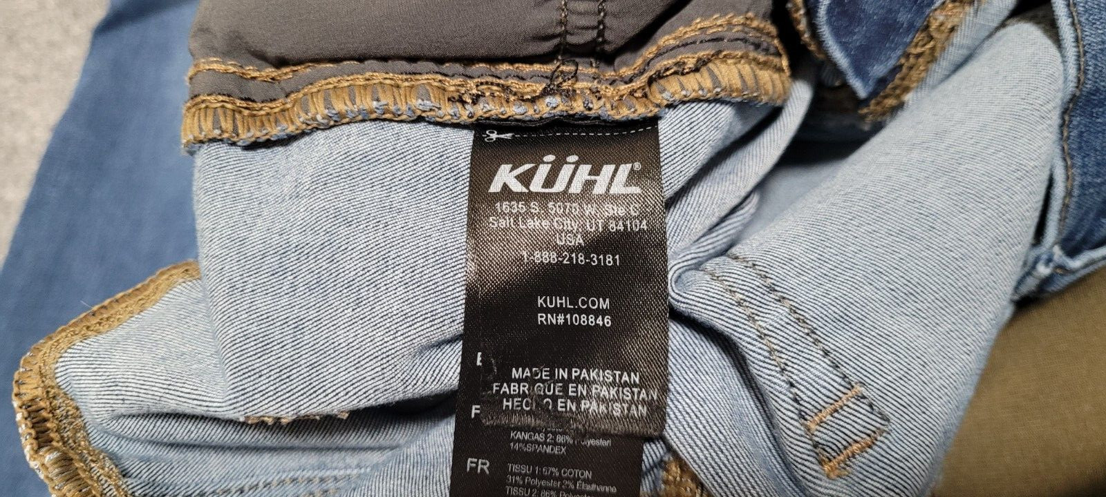 Kuhl Denim Jeans Women’s 12 Reg Stretch Straight Leg High Rise Comfy Outdoor