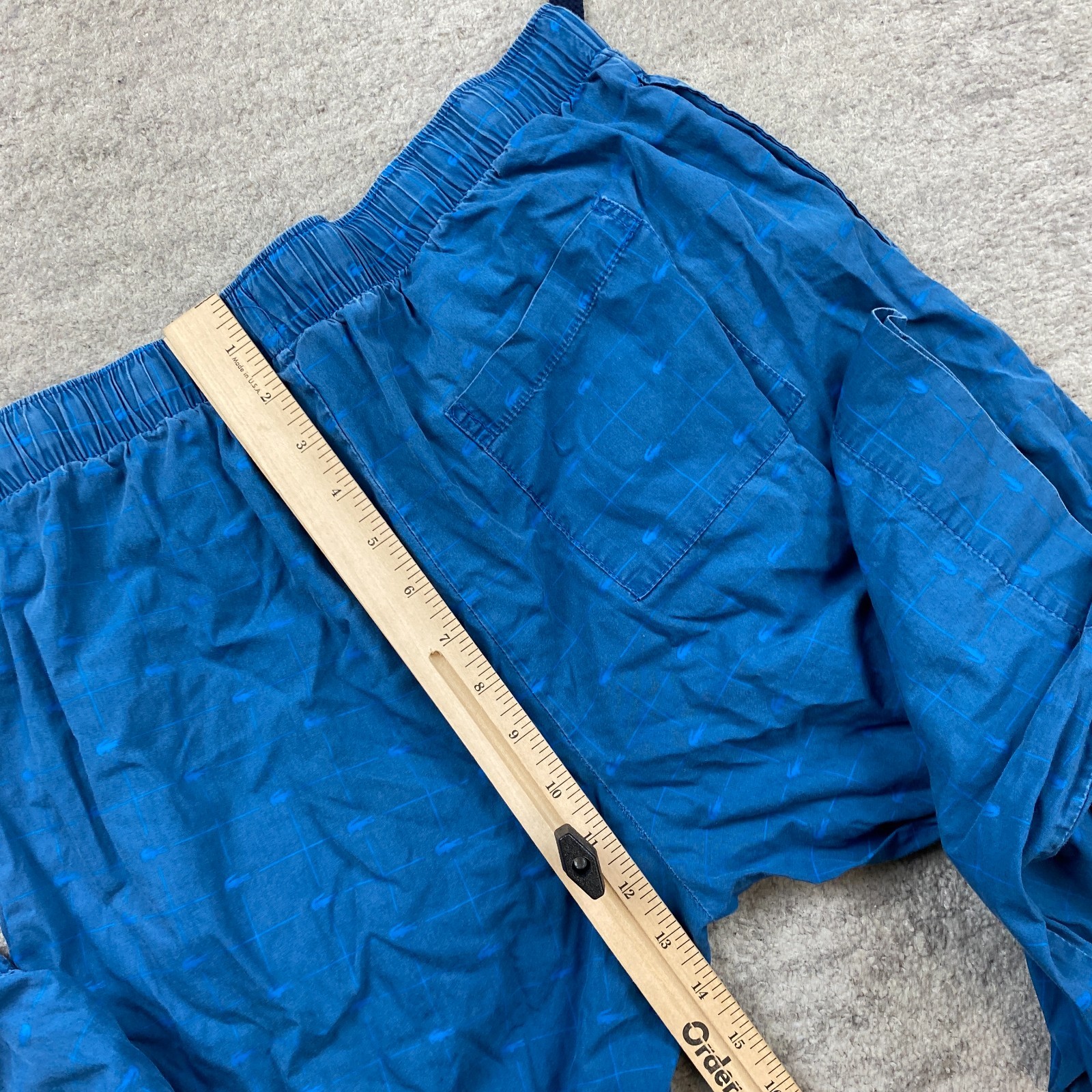 Lacoste Sweatpants Medium Blue Crocodile All Over Print AOP Preppy Sleep Mens