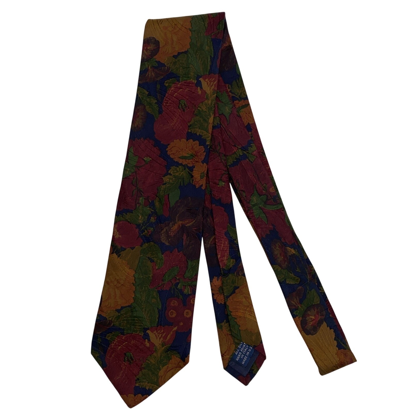 Lot (2): Brooks Brothers Ties Fall Floral Made in USA All Silk 3.5in