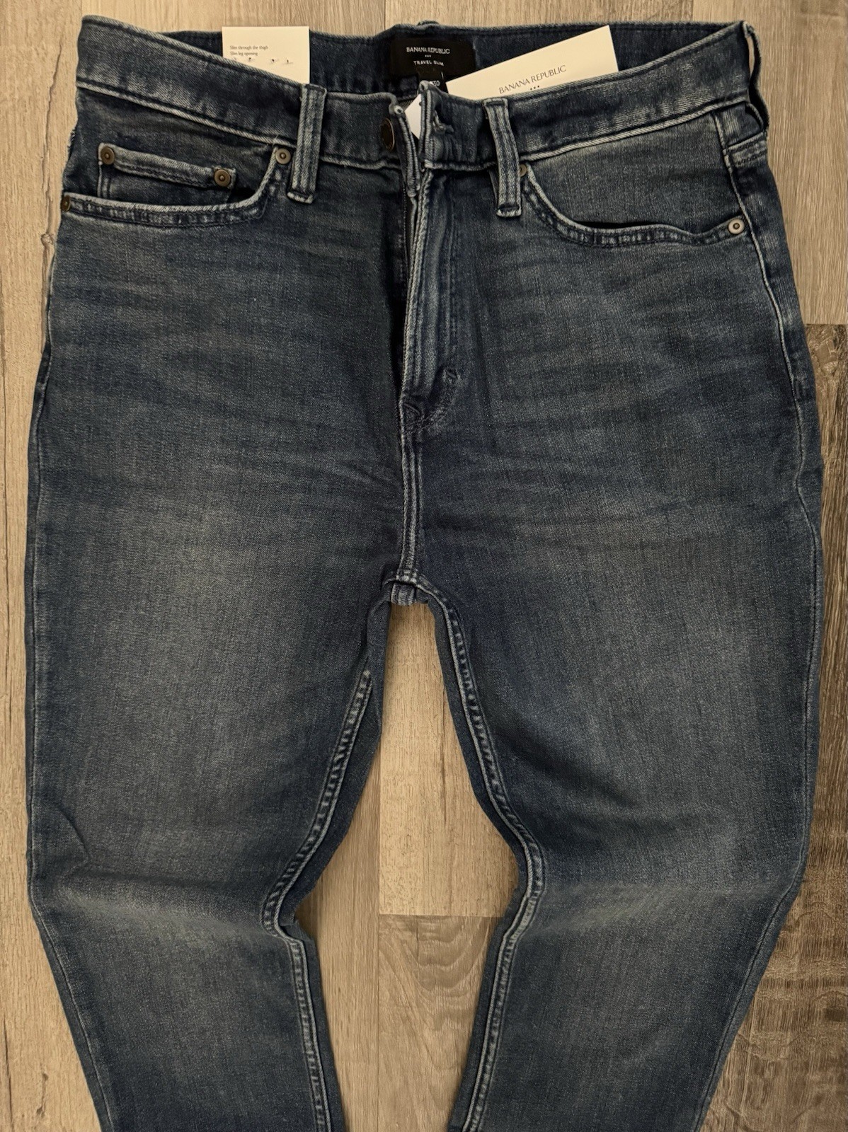 Banana Republic Premium Slim Fit Jeans Men Size 34 X 36 Travel Blue Wash Stretch