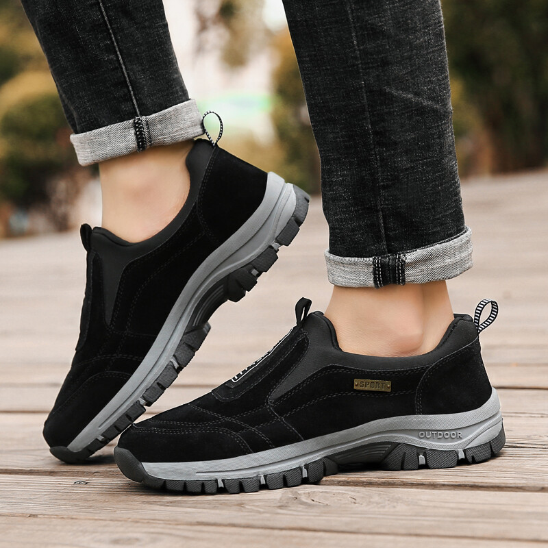 Hiking Shoes for Men Daily Outdoor Flat Bottomed Comfortable Walking Loafers