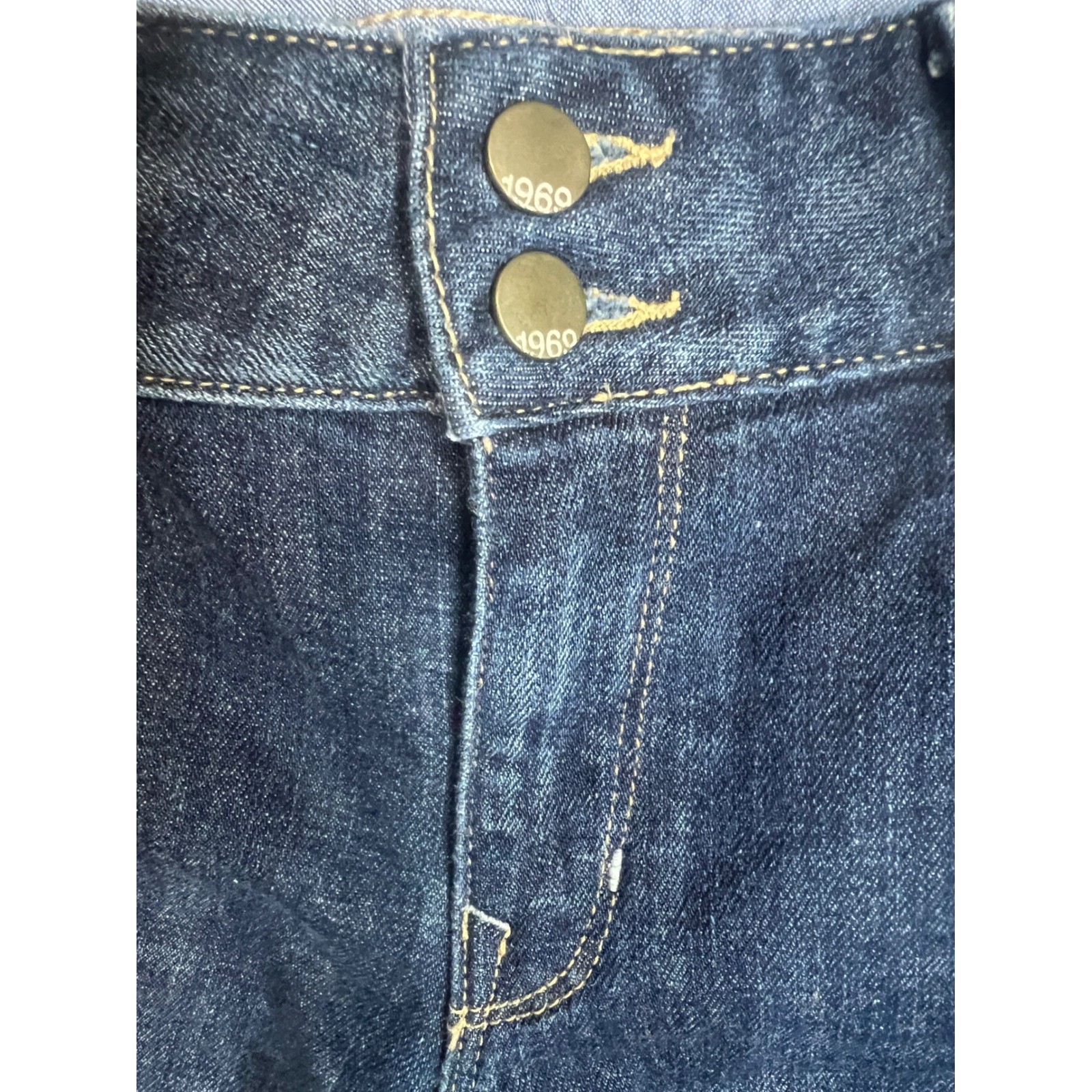 Gap 1969 Perfect Boot Jeans Womens 32/14r Dark Wash Denim Blue Bootcut 3825-01