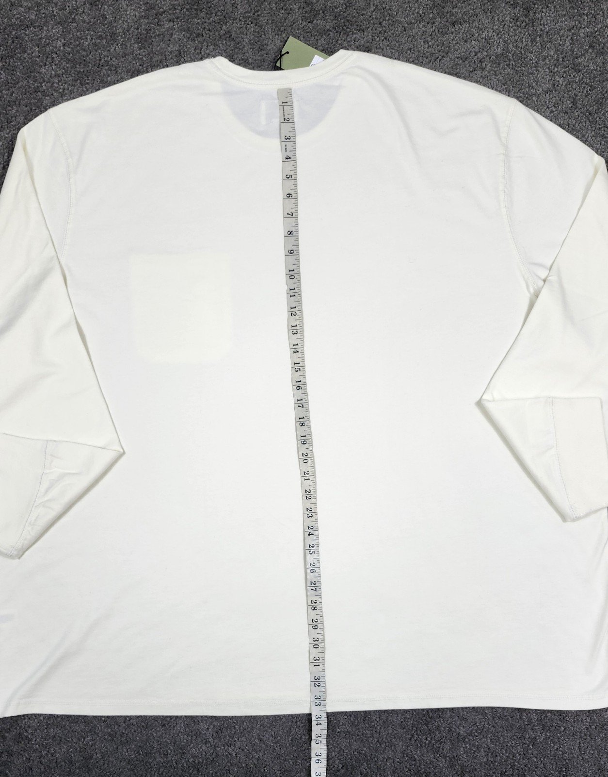 Men’s Crew Neck T Shirt 5XL Cream Goodfellow & Co Long Sleeve Big & Tall Cotton