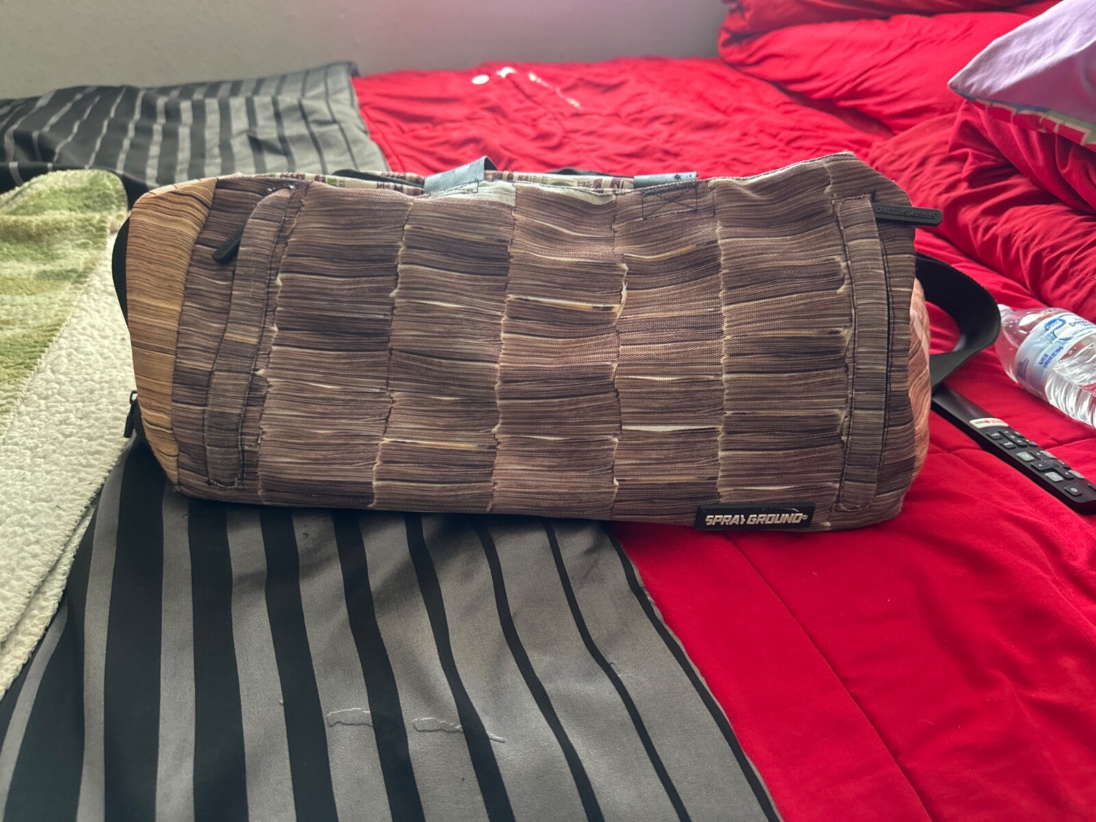 ❤️ Vtg Money Stacks Duffle Bag Cash Travel Spray ground Designer Diaper Vacation