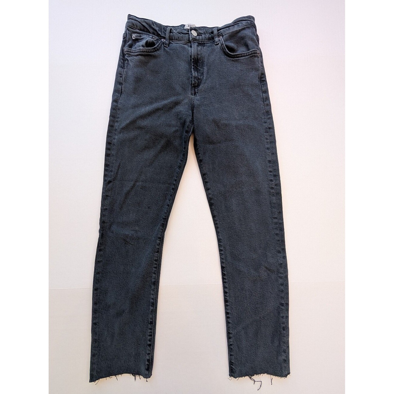 AGOLDE Toni Jean in Washed Black