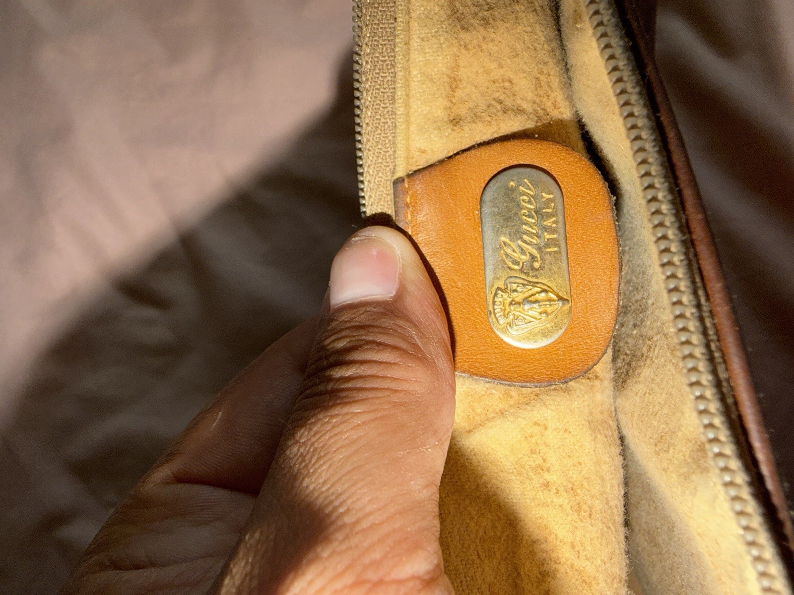 Gucci Vintage Clutch Bag Brown