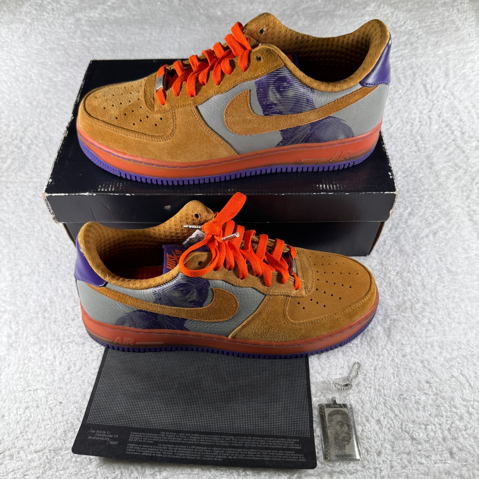 Nike Air Force 1 Premium ’07 Amare Stoudemire Mens 10.5 Dark Stucco OG ALL CLEAN