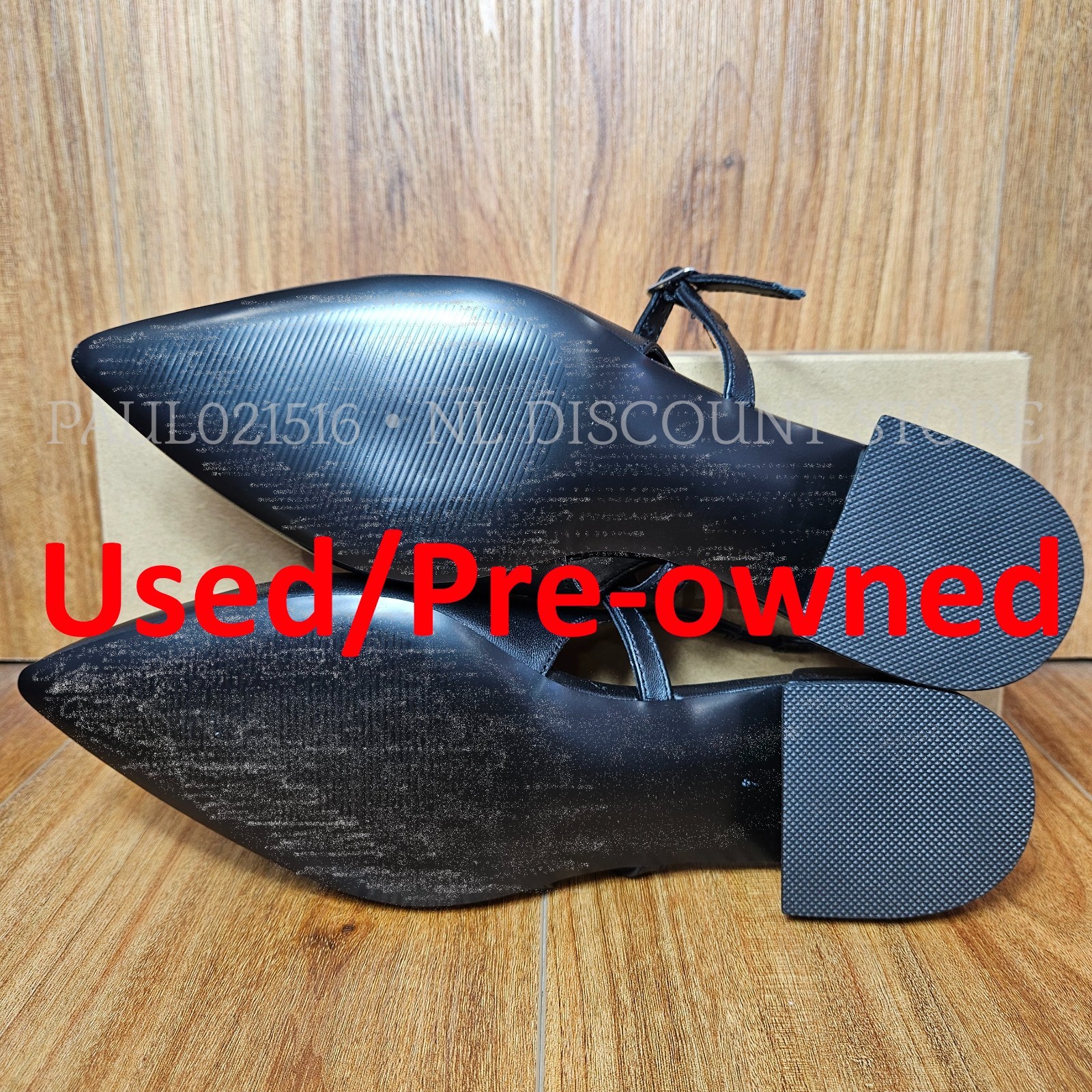STEVE MADDEN Women’s Christy Leather Slingback Flats ~ Black ~ Various Sizes