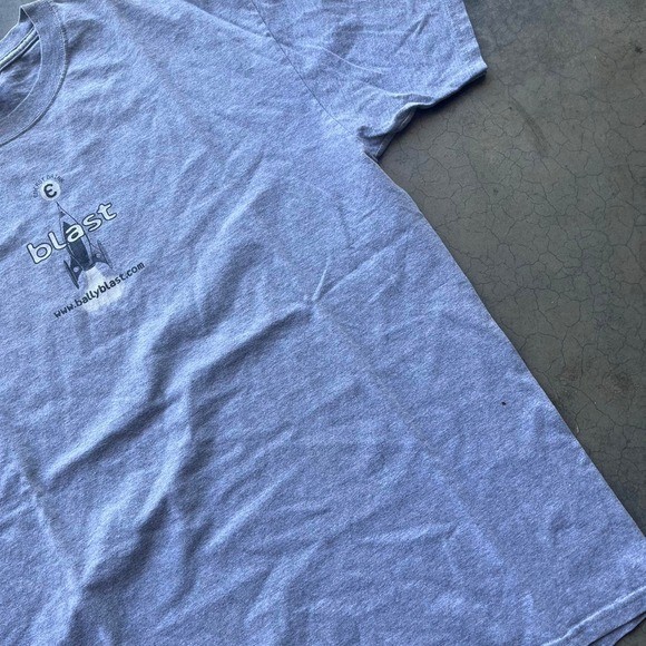 2000s blast energy drink grey graphic tee Anvil xl