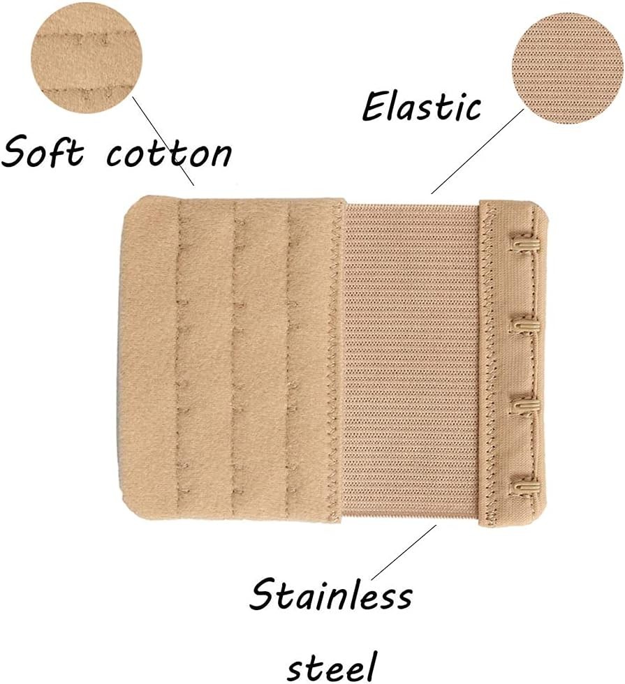 Bra Extender 3-Row (2/3/4 Hook) – Adjustable for Maternity Strapless & Tight Bra