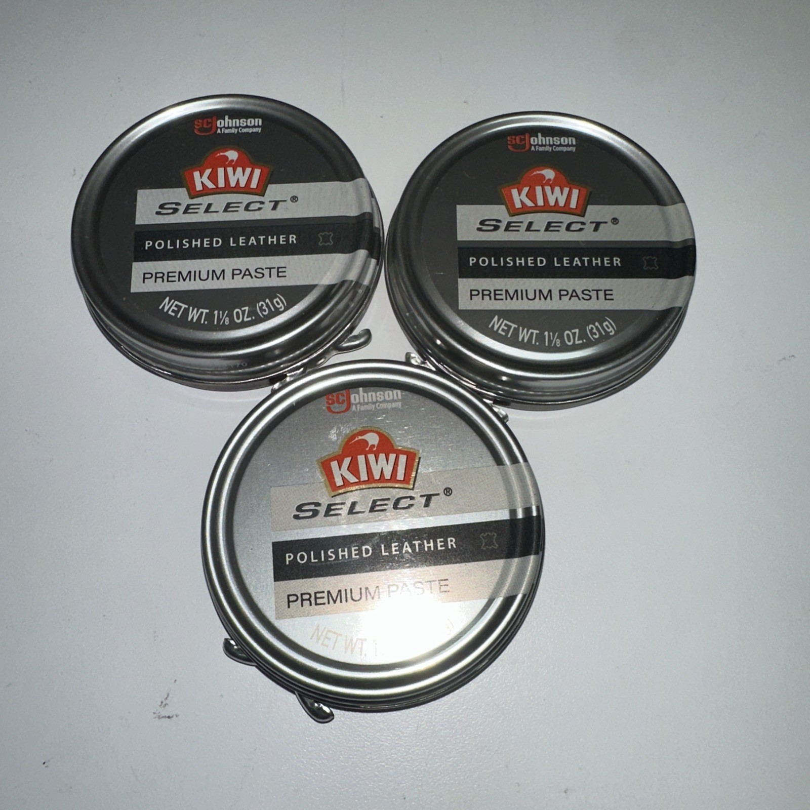 3 Pack KIWI SELECT BROWN Polished Leather Premium Paste 1⅛ oz FREE SHIPPING