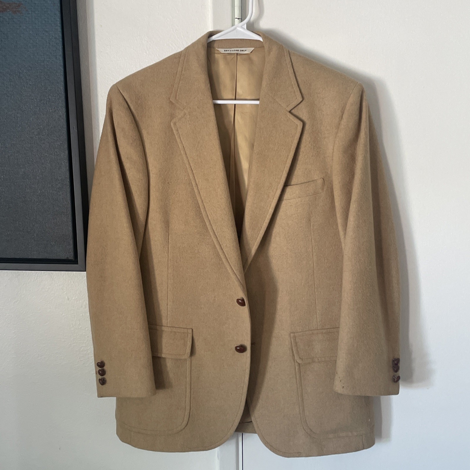 Vintage Baskin 100% Camel Hair Men’s Sport Jacket Size 38R Union Made USA