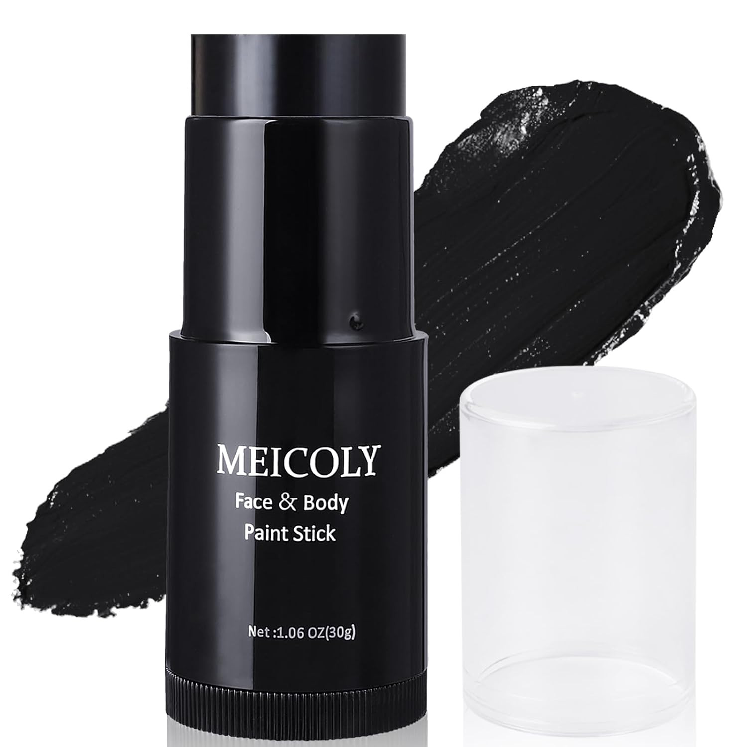Black Face Body Paint Stick(1.06 Oz),Waterproof Black Face Paint for Cat Hallowe