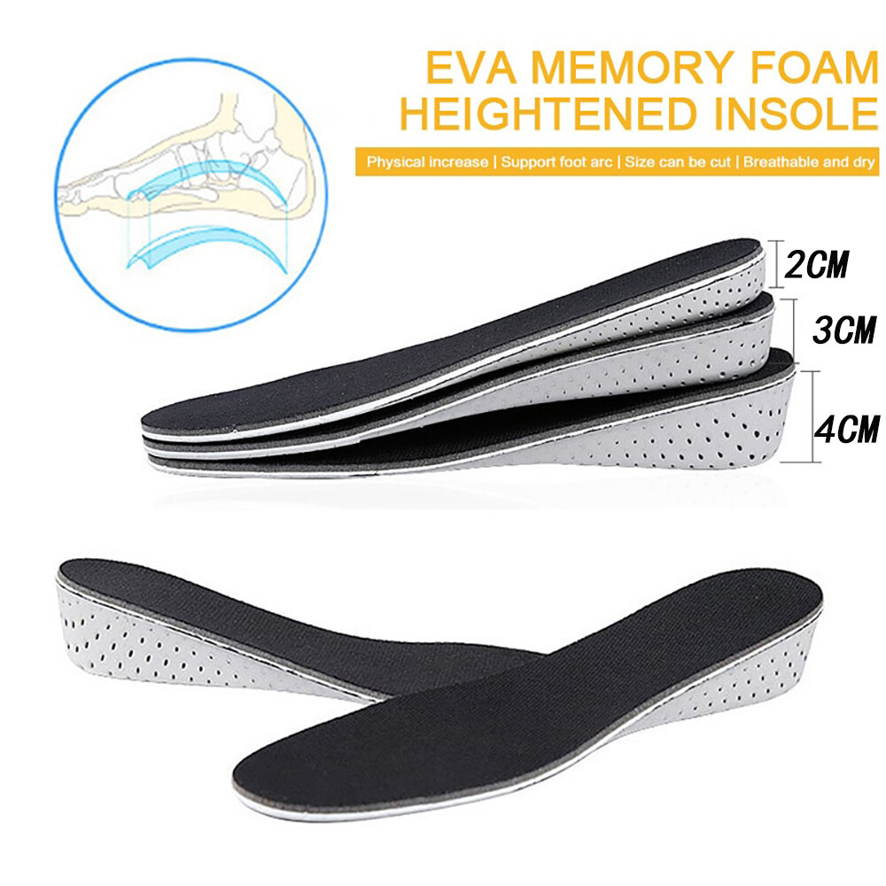 Men Women Invisible Height Increase Insoles Heel Lift Taller Shoe Inserts Pad US