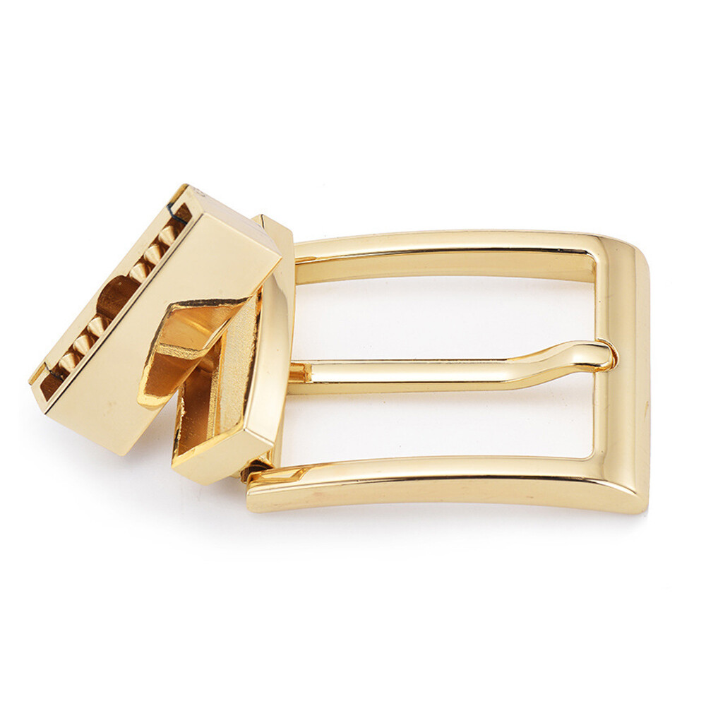 New Reversible Belt Buckle Replacement Pin Buckle Rectangular Gold 1pcs