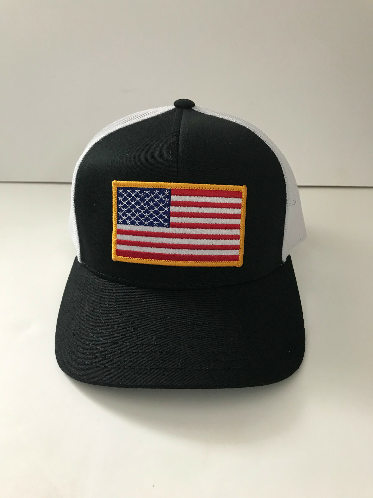American Flag 6 Panel Adjustable Snapback Trucker Mesh Hat Pacific Headwear 104C