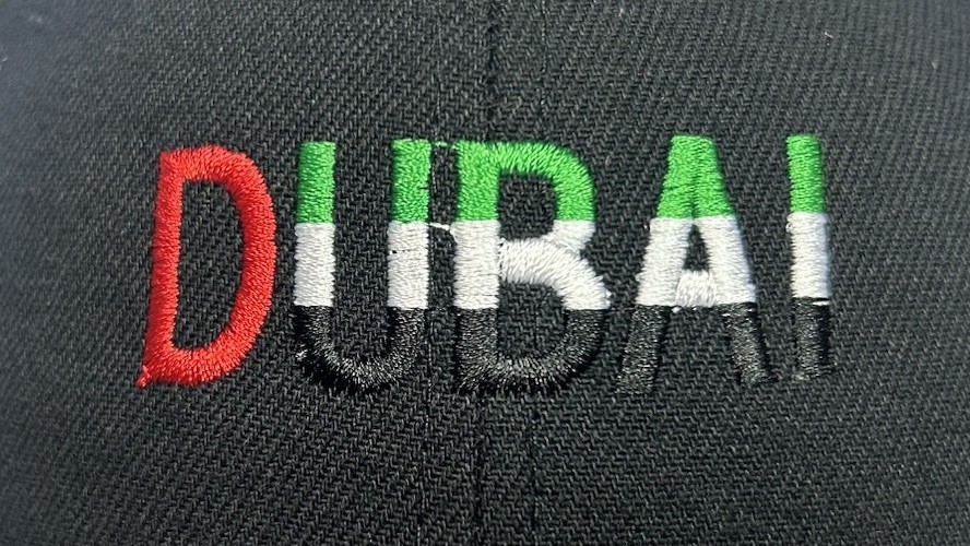 Dubai UAE Adjustable Hat Black Baseball Cap United Arab Emirates Travel OSFM