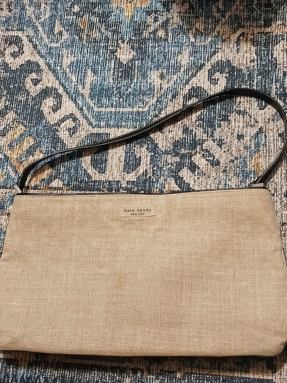 kate spade baguette shoulder bag linen