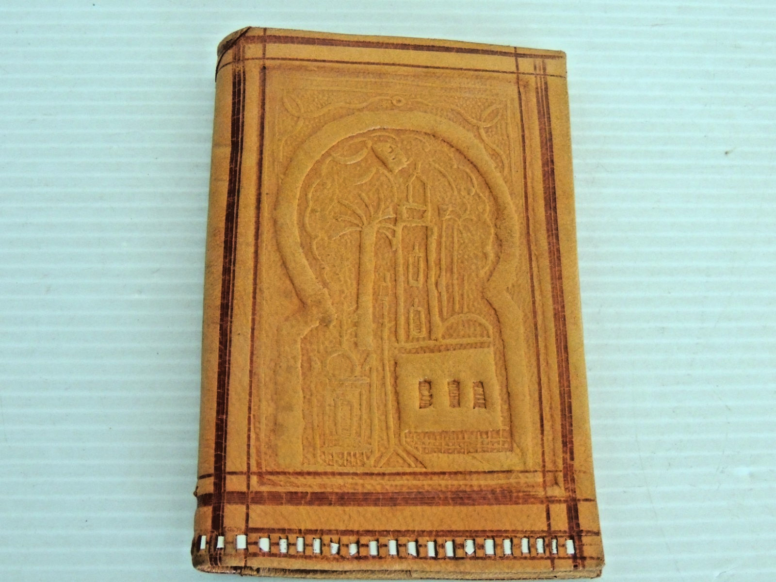 Moroccan Wallet Genuine Leather Bifold Handmade Unisex 5 3/4 length 3 3/4″ wide