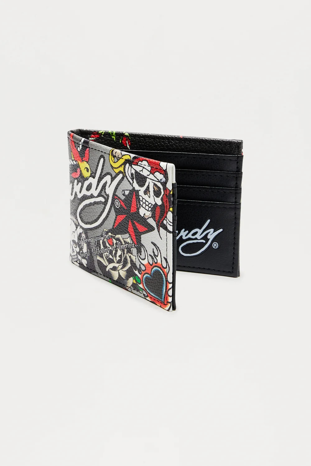 Ed Hardy Finest Tattoo Printed Bifold Wallet