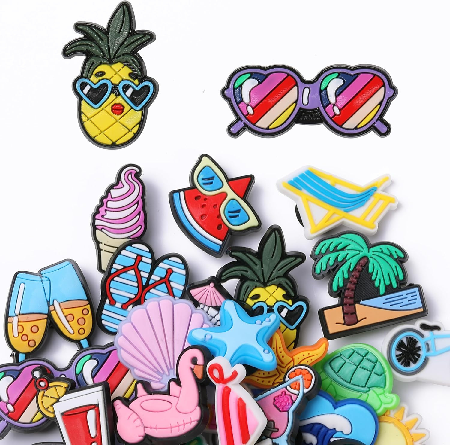 – Different Charms, 30, 50, 60 Pcs, PVC Random Decoration Charms for Decoration