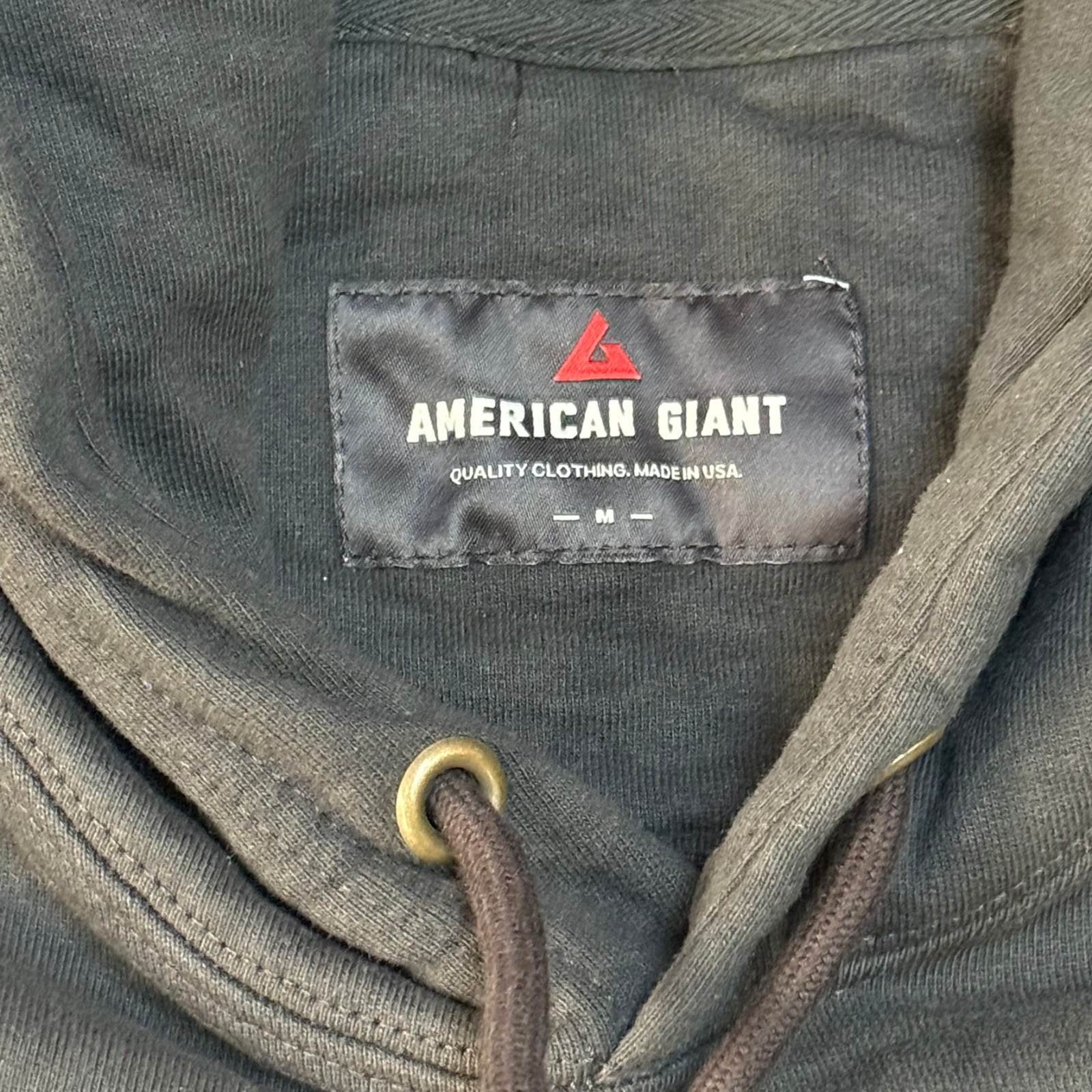 American Giant Classic Pullover Hoodie Mens Medium Black Thick $155 USA New NWOT