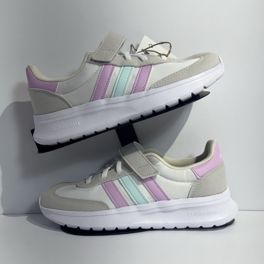 adidas Run 70s Pink Mint Grey Kids Shoes 2Y Women 3.5 Running Sneakers NWT