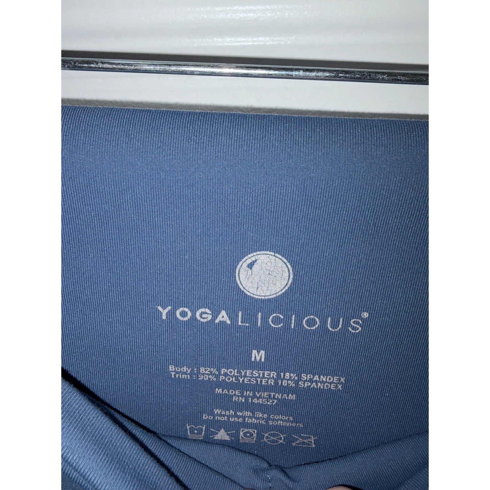Yogalicious Womens Blue Ruched V-Front High Waisted Flare Yoga Leggings Size M
