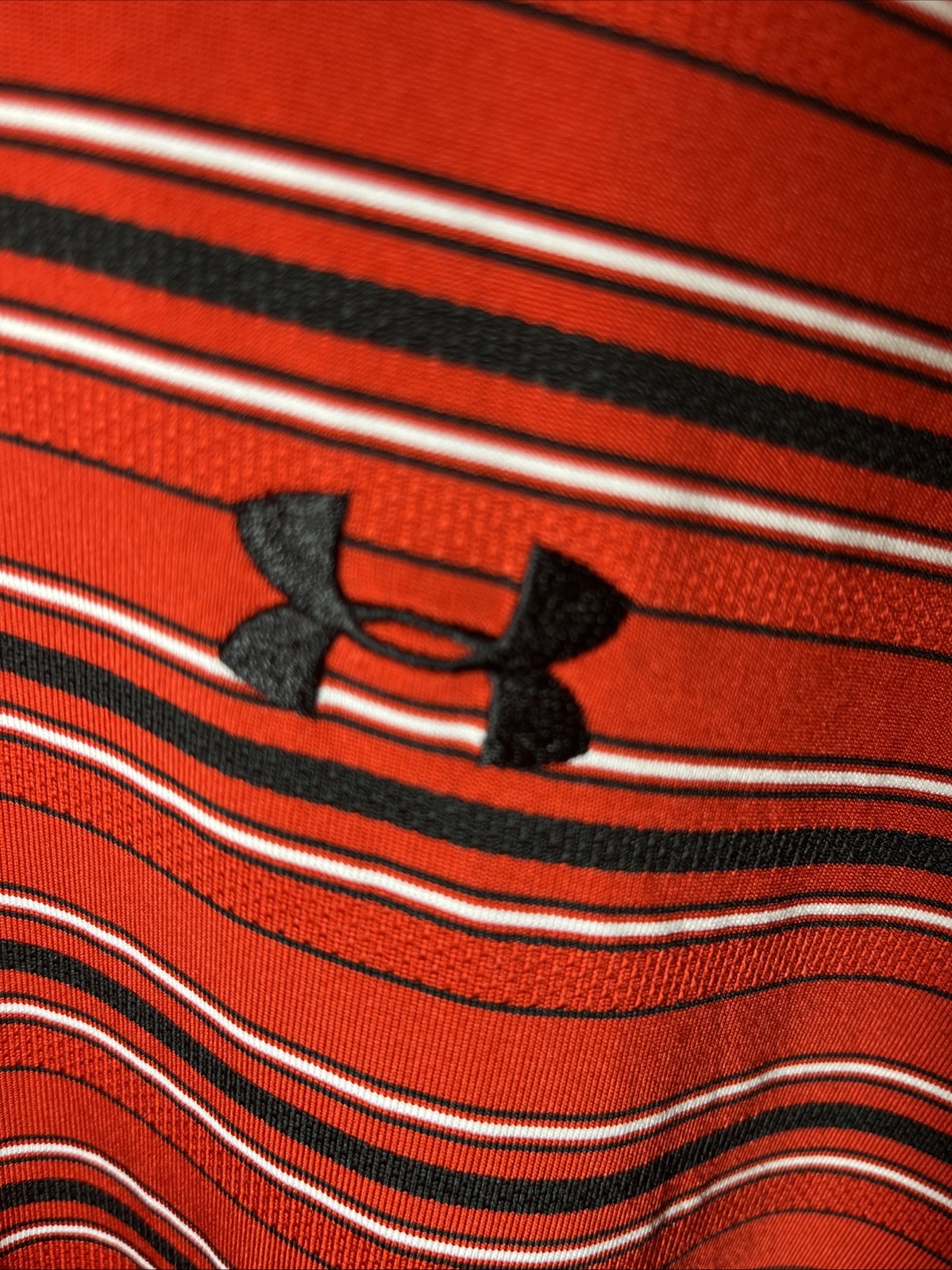 under armour polo xxl Red With Black And White Horizontal Stripes