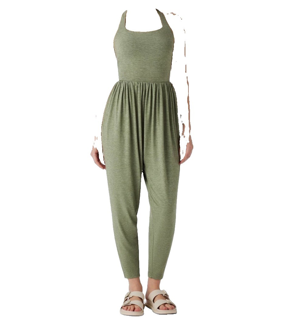 Halara Harem Casual Jumpsuit Pockets-Easy Peezy Edition Lg Light Green