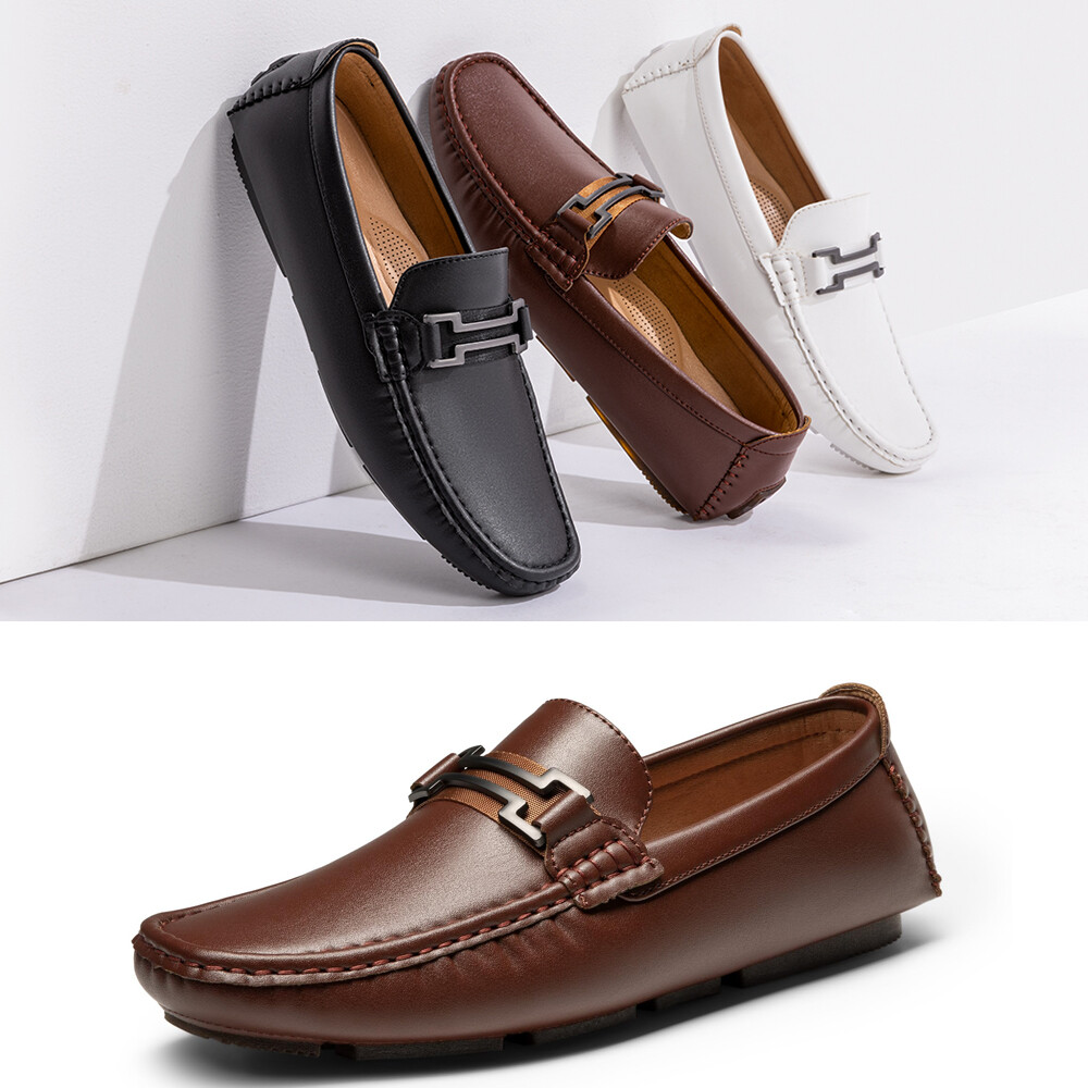 Men’s Driving Penny Slip On Loafers Boat Moc Toe Casual Shoes Size 6.5-15 US