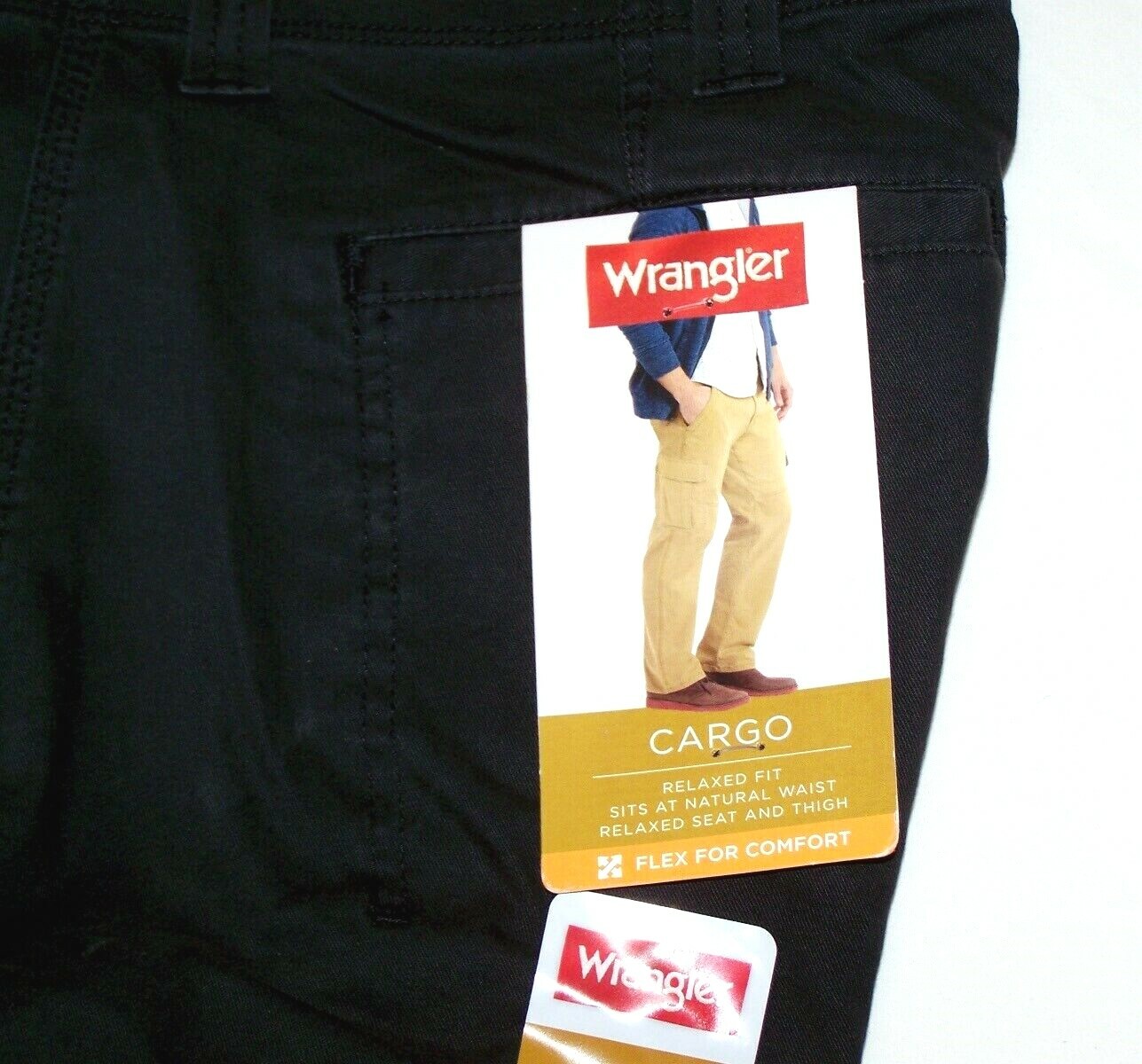 Men’s Wrangler Flex Cargo Pants Relaxed Fit w/ Tech Pocket CHOOSE COLOR & SIZE