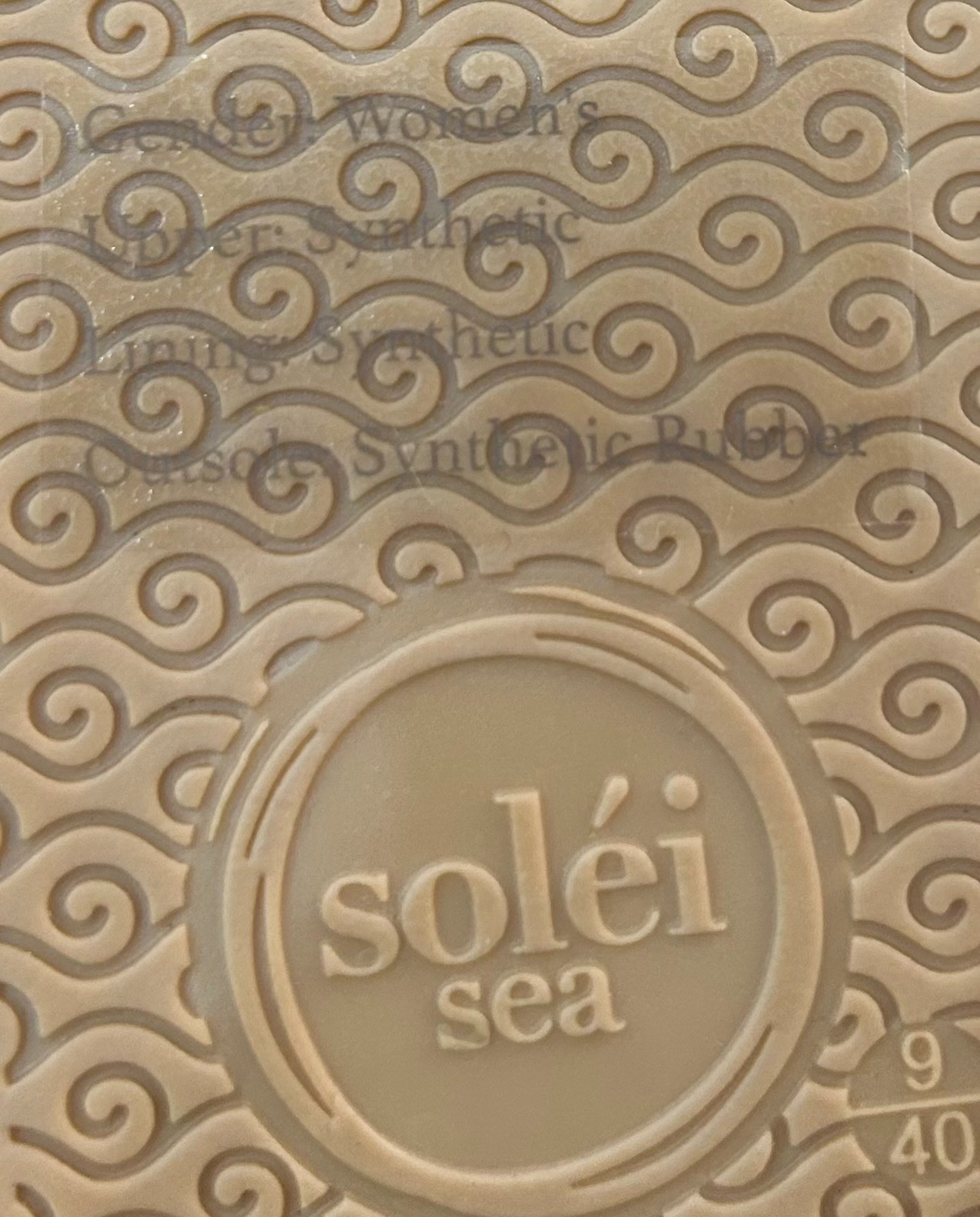 New Solei Sea Sandals 100% Vegan Leather Recycled Outsole Size 6 Solid Gold
