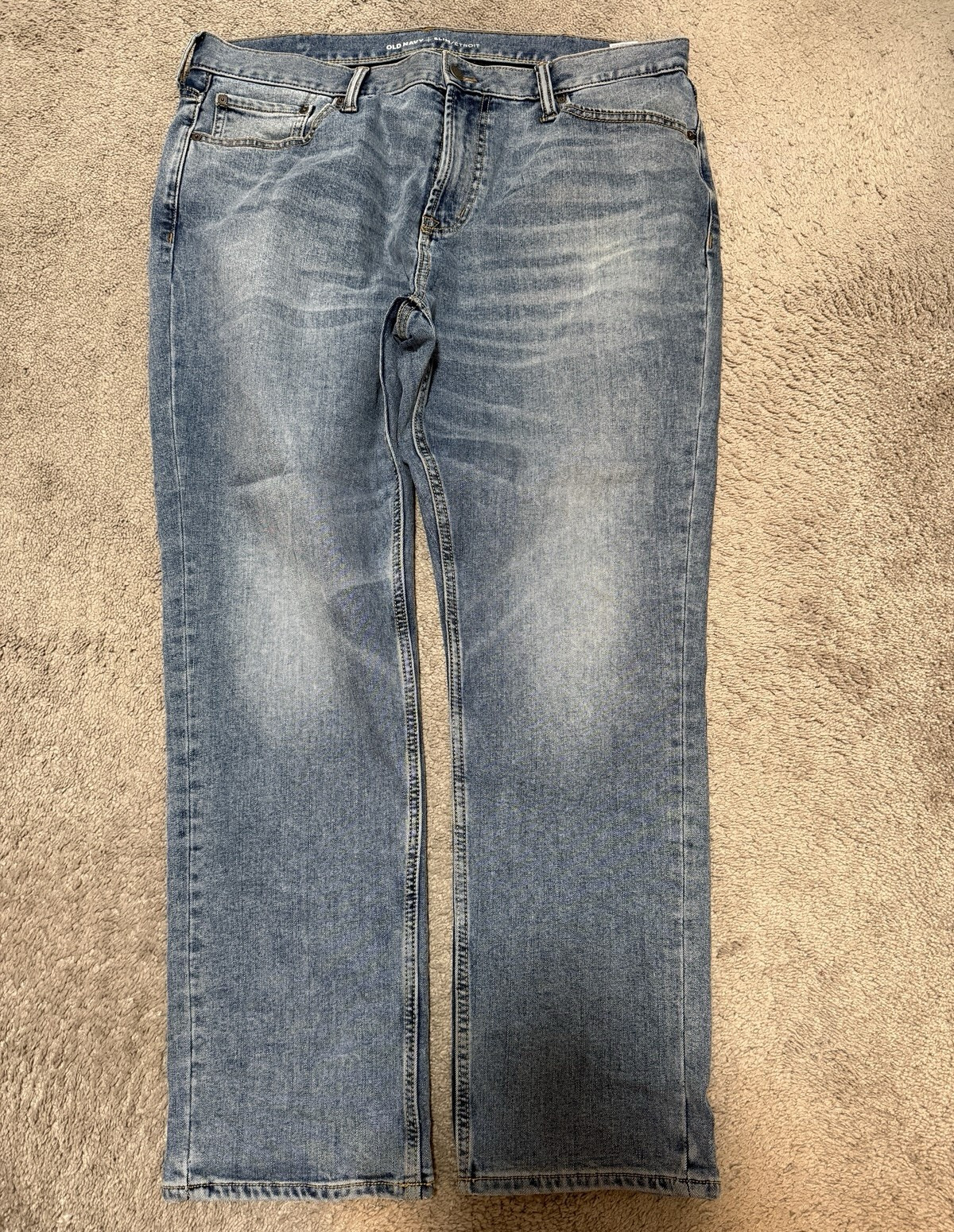 Old Navy Built-In Flex Slim Straight Medium Wash Blue Denim Jeans 5-Pocket