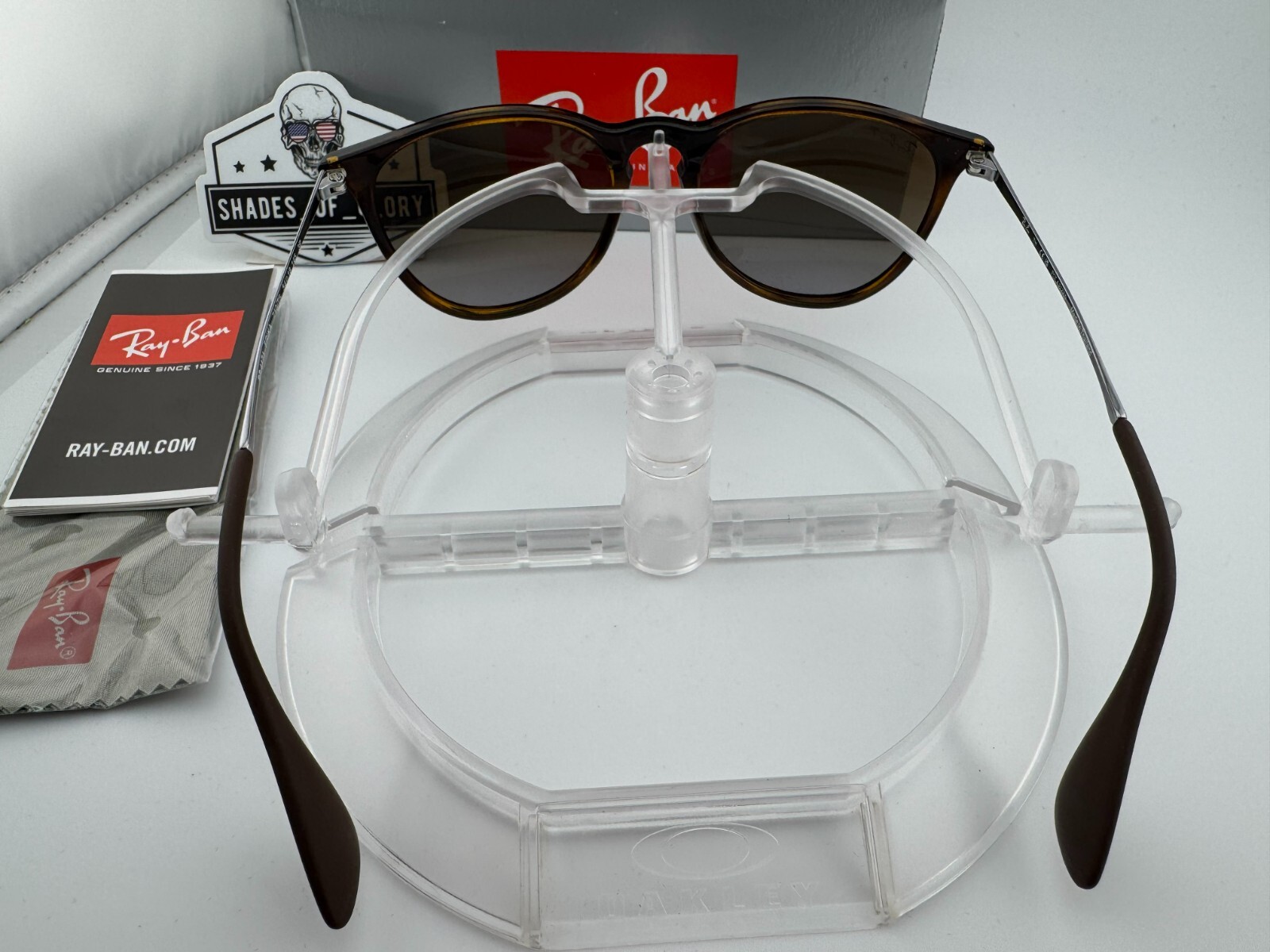 RAY-BAN ERIKA RB4171 710/T5 HAVANA BROWN GRADIENT POLARIZED SUNGLASSES 54MM NEW