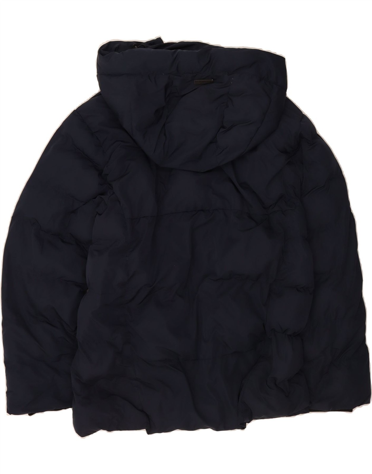 KHUJO Mens Hooded Padded Jacket UK 40 Large Navy Blue Polyester BP01