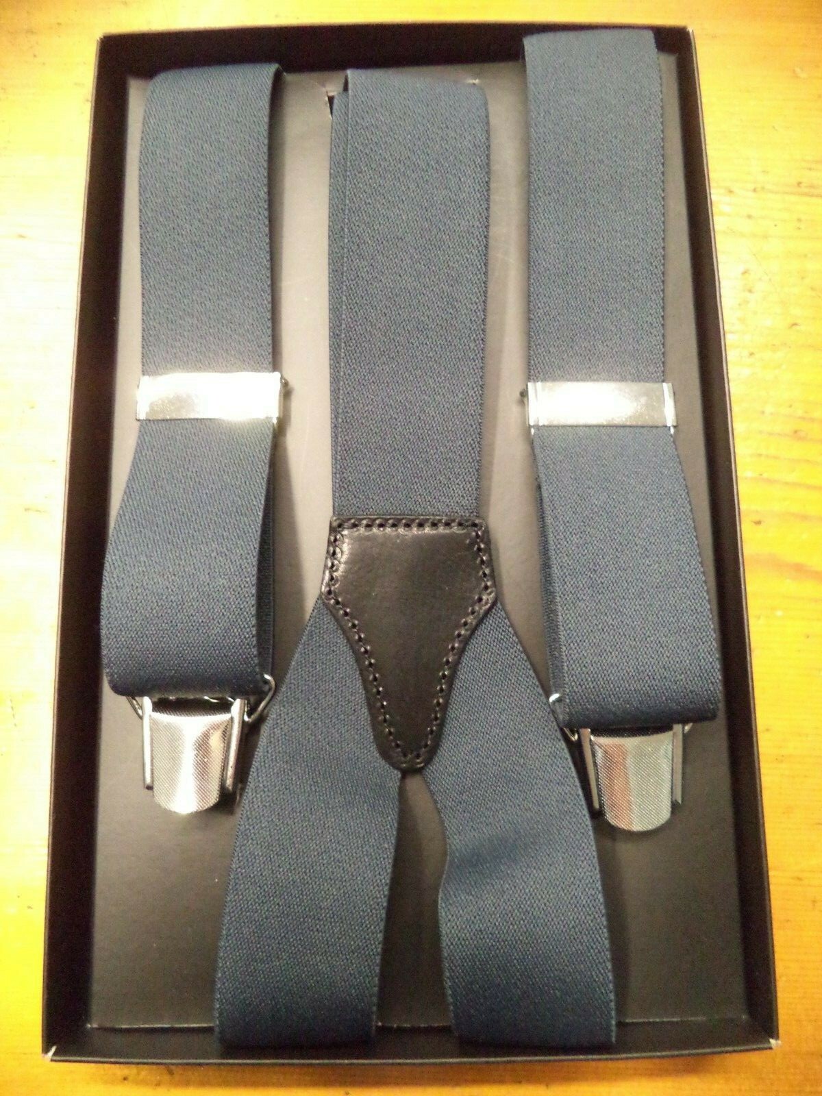 Grey Solid Color Brace 4 Arms Height 36mm – 100% Made in Italy