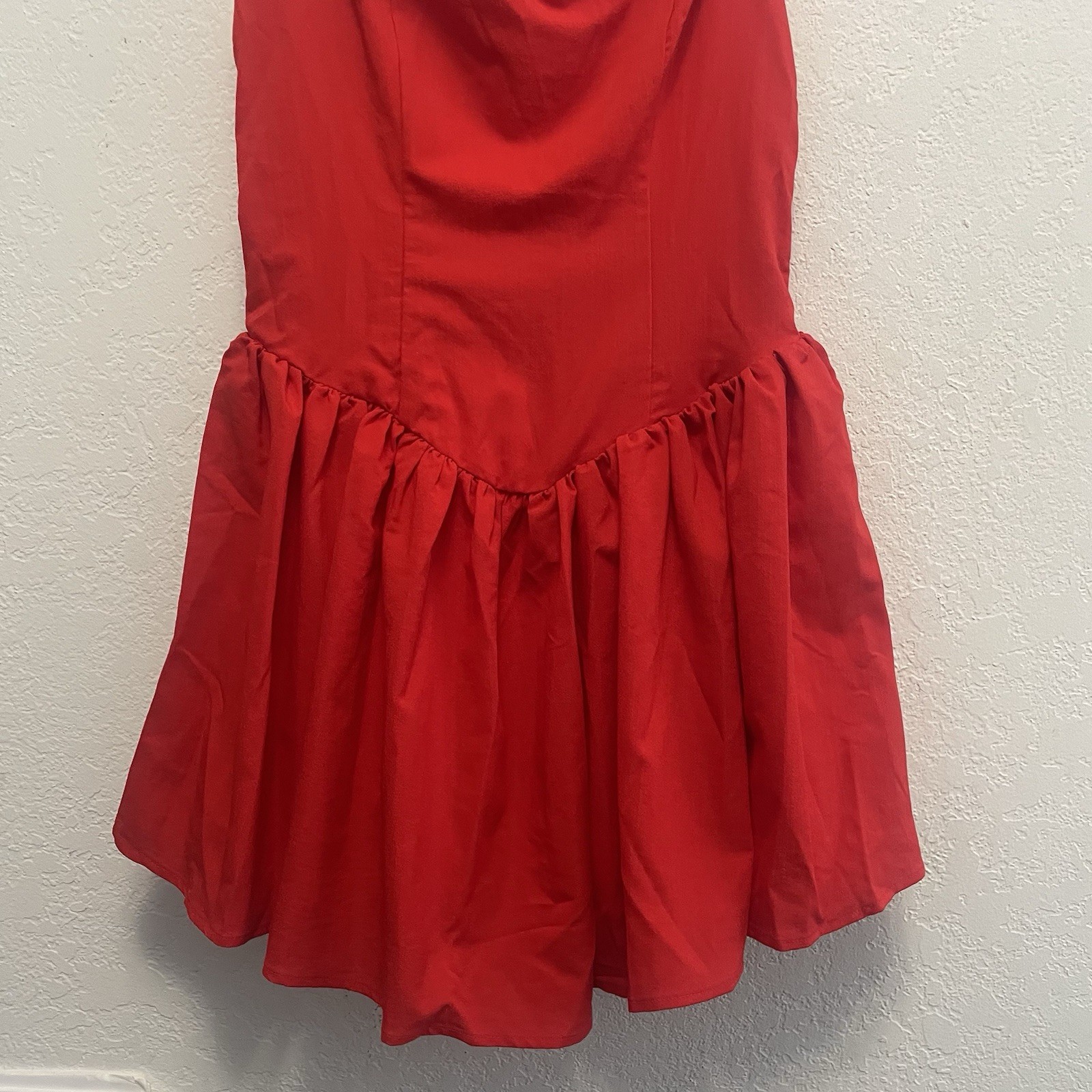 NA-KD Red Fairy Cut Mini Dress Size Small/Size 36