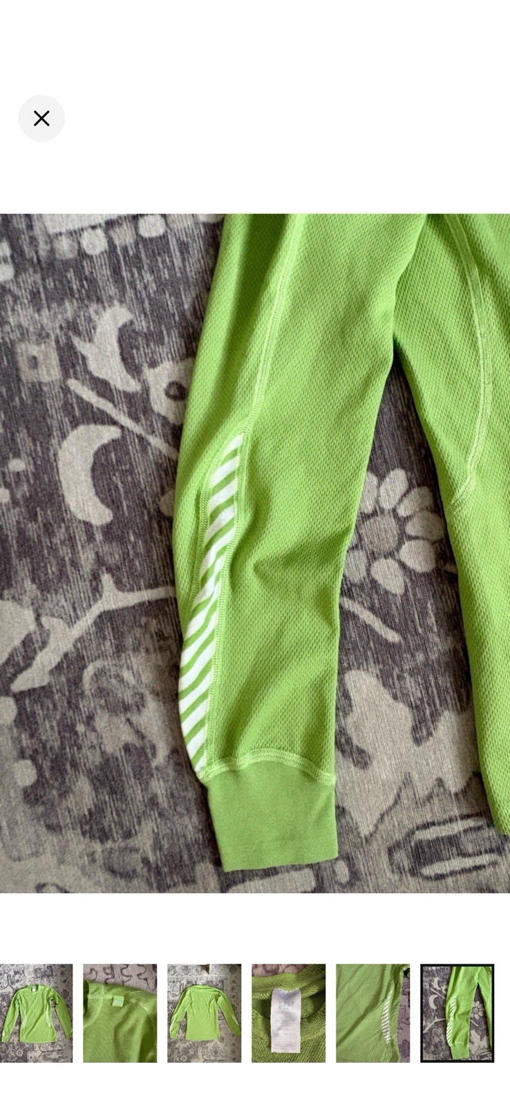 Helly Hansen LIFA Base Layer Crew Neck Shirt Lime Green Long Sleeve Women’s M