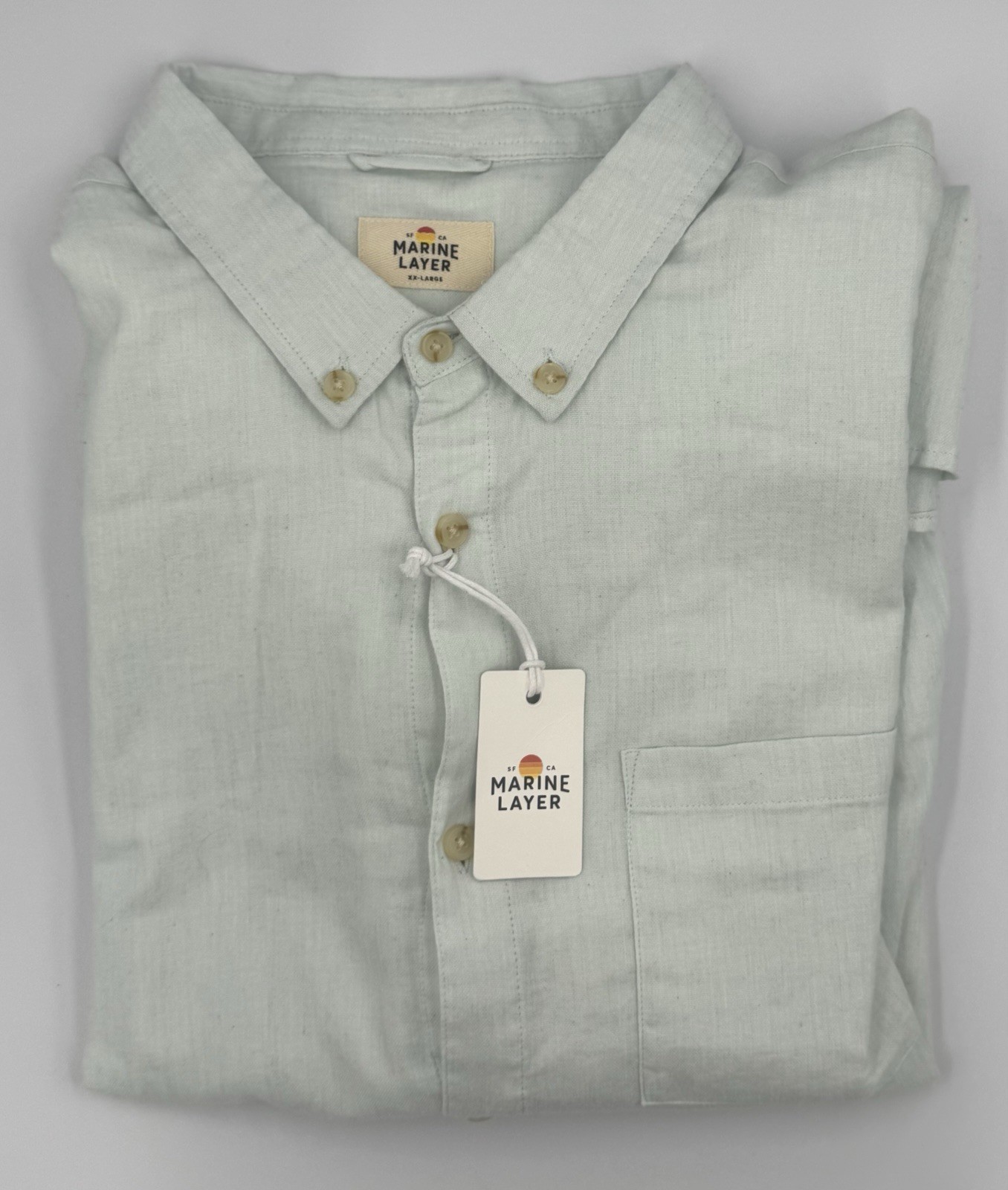 MARINE LAYER California Oxford Shirt Men’s Size XX Large Skylight
