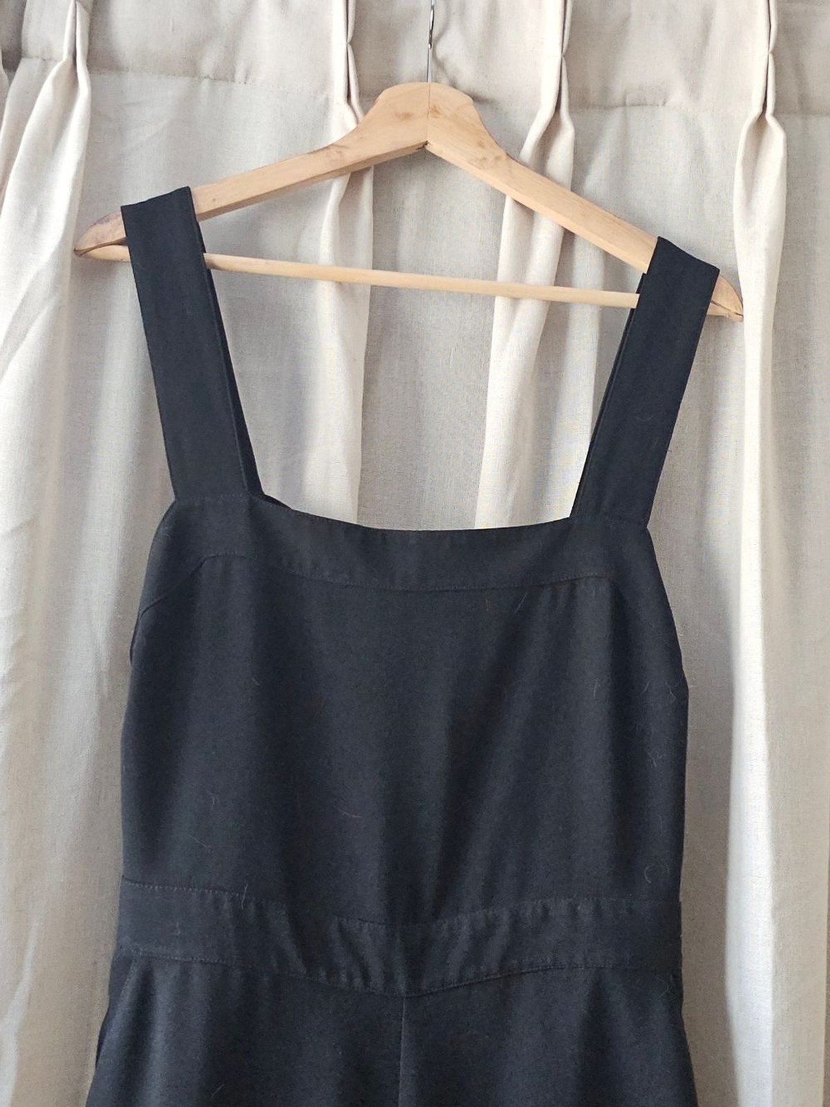 Madewell Tie-Back Wide-Leg Jumpsuit Black Size 12 Tencel Lyocell Viscose