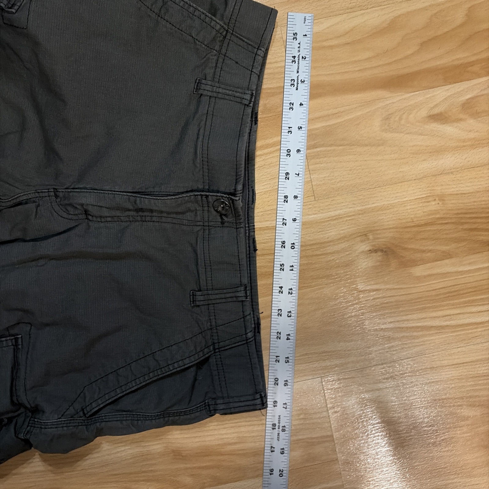 Lee Extreme Motion Mens Cargo Shorts 34 Gray Stretch Utility Pockets 6
