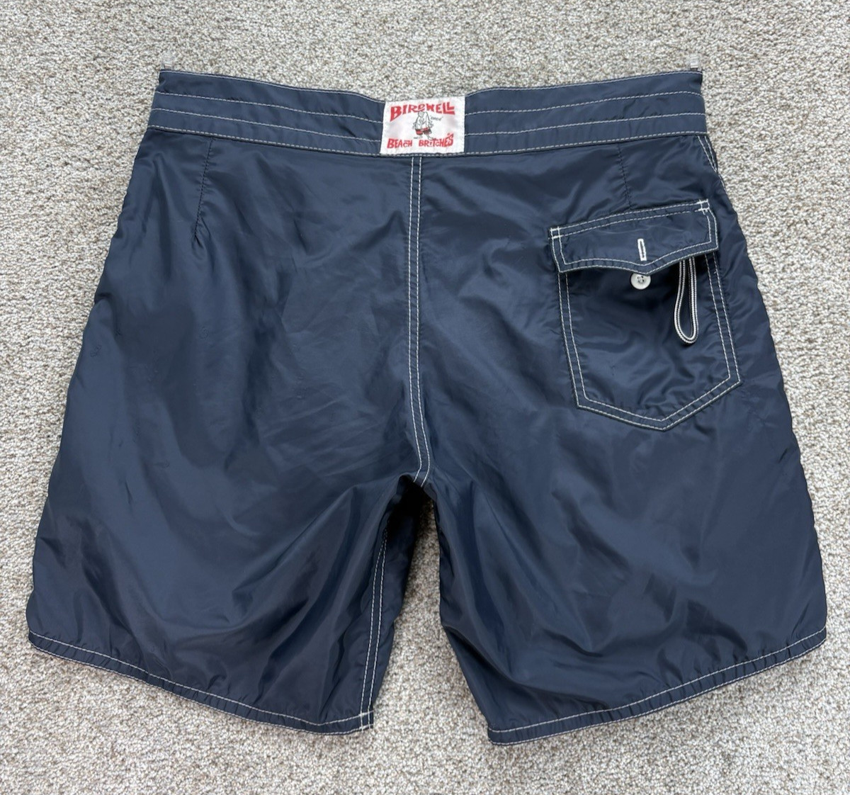 Birdwell Beach Britches 311 USA Mono Striped Board Shorts Men’s 35 Blue SurfNyl