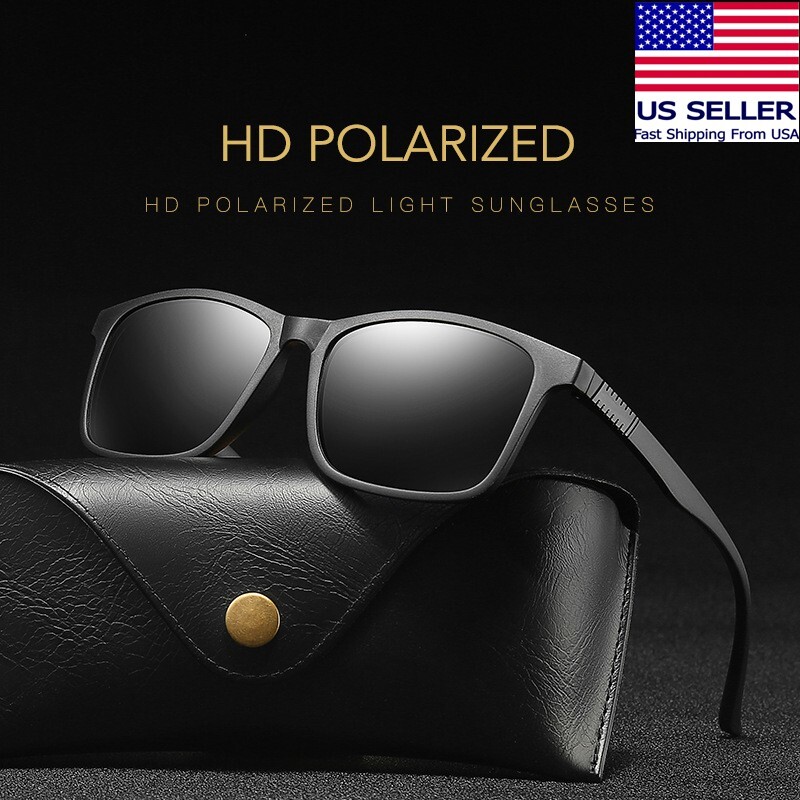 Men’s HD Polarized Aviator Sunglasses Driving Sports Outdoor Fishing Eyewear
