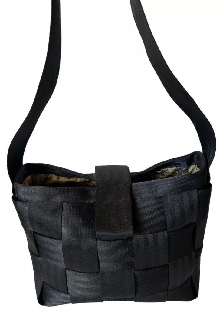 Seatbelt Bag (Black) Handmade By Mildred-Made In USA EUC