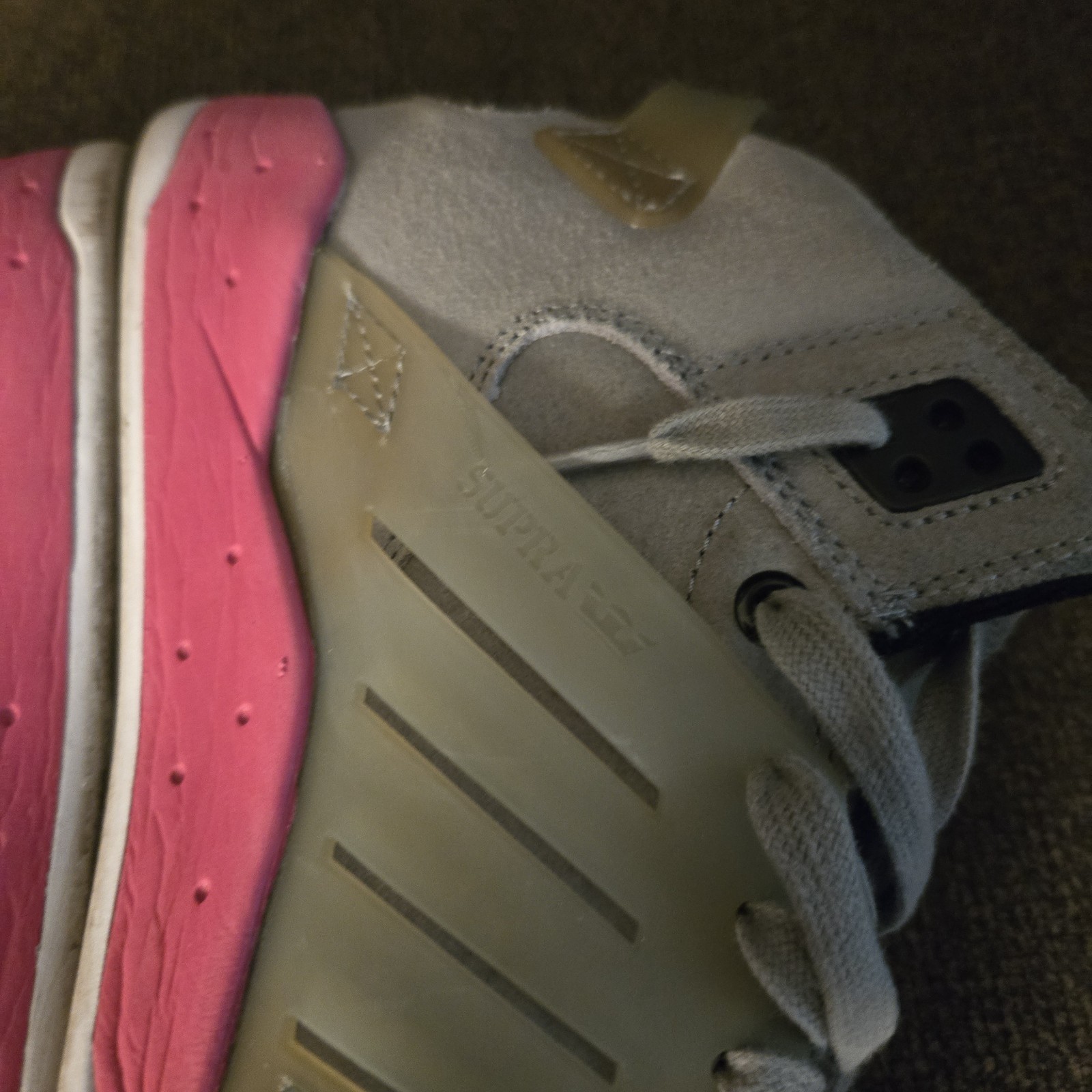 Size 11 Supra Skytop III 3 Mid Top Sneakers Pink Grey Chad Muska Y2K