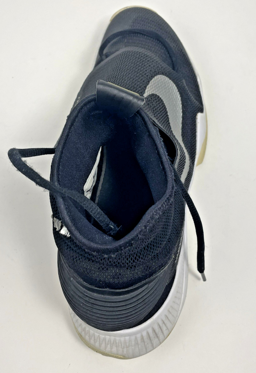 Nike HYPERREV Basketball Men’s 12 Black Silver Swoosh 2015 835439-001 VTG Shoes